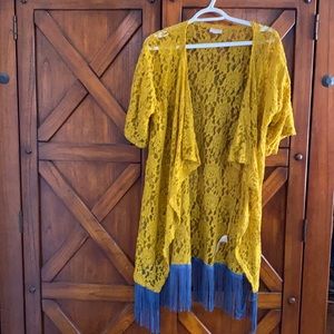 Mustard Lace Kimono